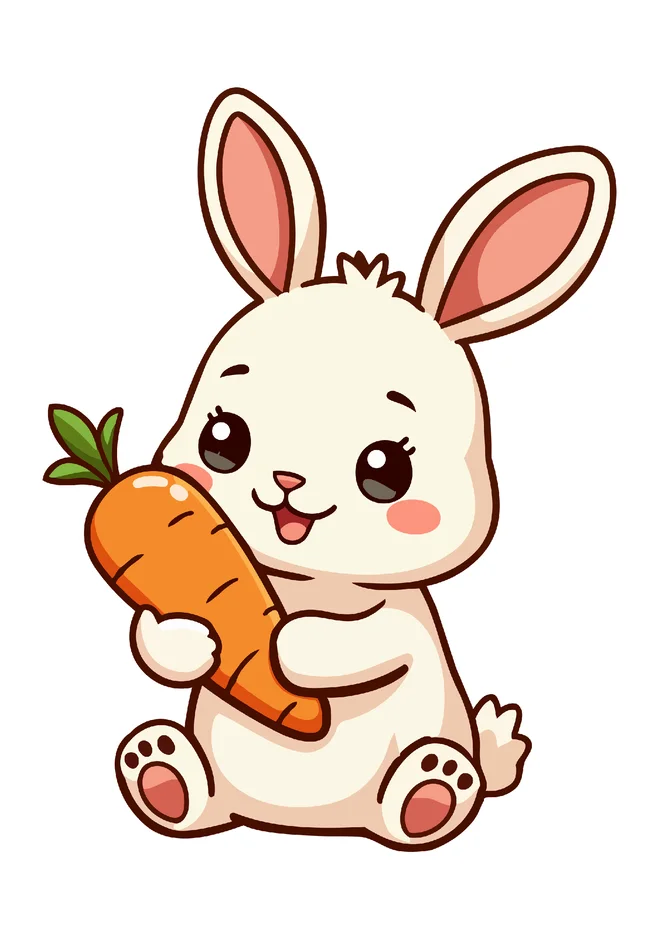 Desenho de coelho grande para imprimir colorido para imprimir e colorir - imagem 6